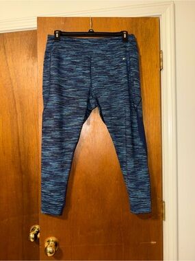bcg Blue Multi-Stripe Active Leggings